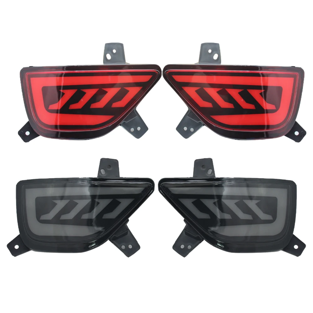 1Pcs LED Rear Bumper Lamp For Chevrolet Trax 2016-2018 Red & Smoked Housing Color ABS 12V DC 22*14.5cm/8.66*5.7inch Car Lamps