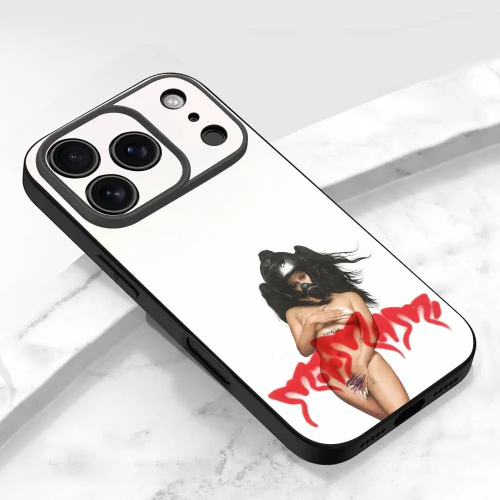 Custodia per telefono R-Rosalia Lux RR Motomami per iPhone 13,16,11,14,17,12,15,Plus,E,Air,Pro,Max,Mini Cover protettiva nera