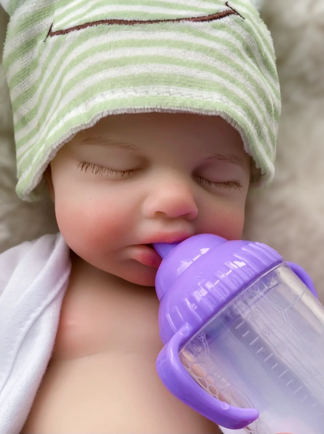 

13 Inch Full Body Silicone Loulou Baby Doll (Unisex) - Open-Mouth Newborn Bebe Doll for Birthday Gifts
