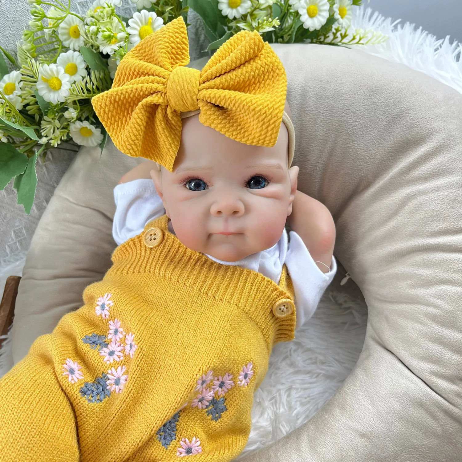 BZDOLL 18-calowa Realistyczna Lalka Reborn z Materiałowym Ciałem 45cm, Tekstura Skóry 3D, Lalka Modowa, Prezent Urodzinowy dla Dziewczynek