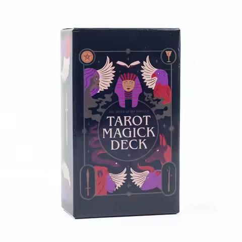 Tarot Magick Deck with Guidebook Color Edged Cards Fate Divination FortuneTelling Card Games Party Board Game 10.3x6.1cm