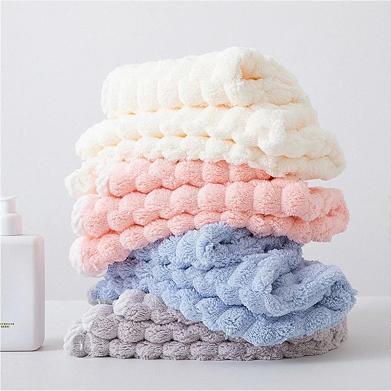 Coral Fleece Hair Cap for Quick Drying - Ultra Absorbent & Thick Hat for Women Quick Drying Towel for Bath Bathroom All Seasons