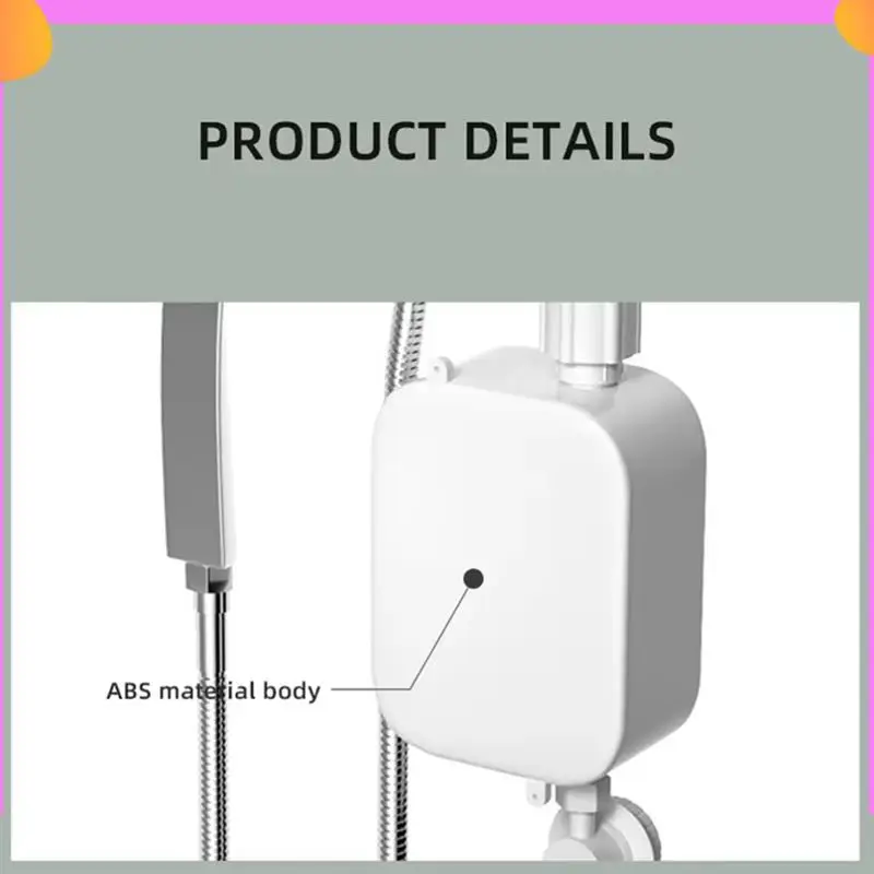 

A23P US Plug Thermostatic Water Heater, Shower Head Set With Temperature, Instant Waterproof Design For Bathroom