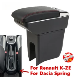 For Dacia Spring armrest box For Renault K-ZE car armrest box center storage box Internal Retrofit USB charging Car Accessories