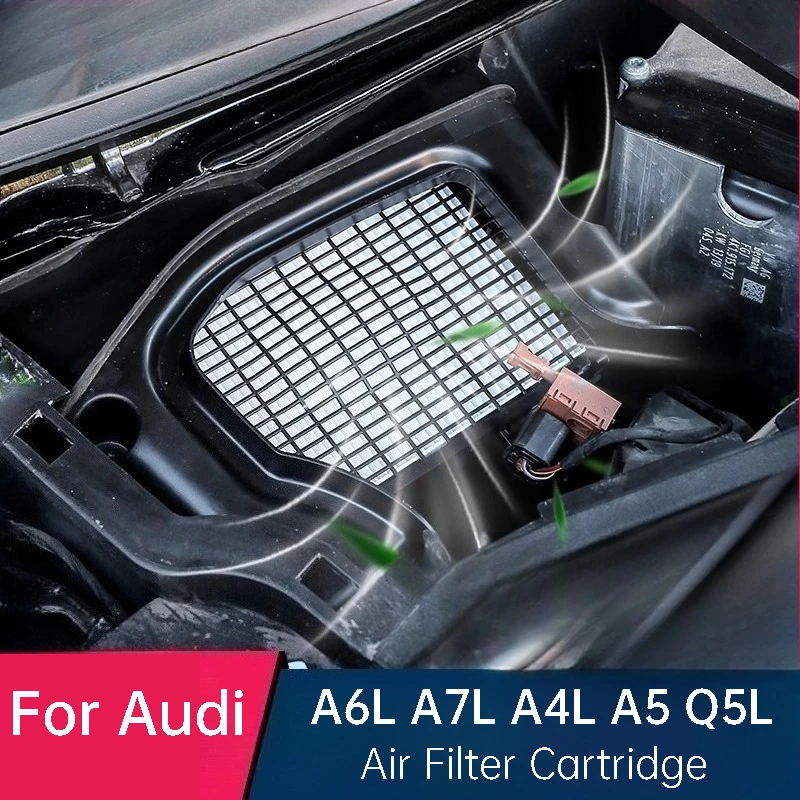For Audi A6L A7L A4L A5 Q5L Air Conditioning Filter Cartridge Internal External Air Filtration Accessories