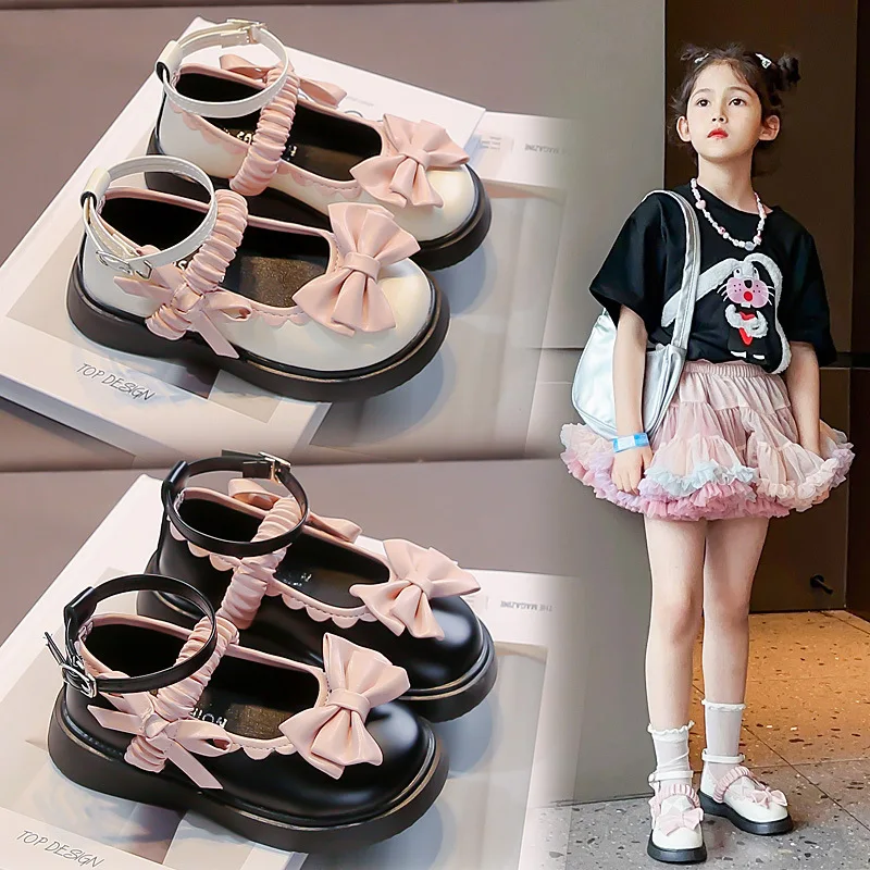 

Туфли Лолиты, женские туфли на плоской подошве, низкие круглые туфли с перекрестными ремешками и бантом, милые туфли принцессы для чаепития для девочек, милая студенческая обувь, размер 26-37