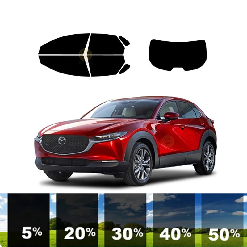 precut Removable Window Tint Film For Car 100% UVR 5%-35%VLT Heat Insulation Carbon ﻿For MAZDA CX-30 4 DR SUV 2020-2023