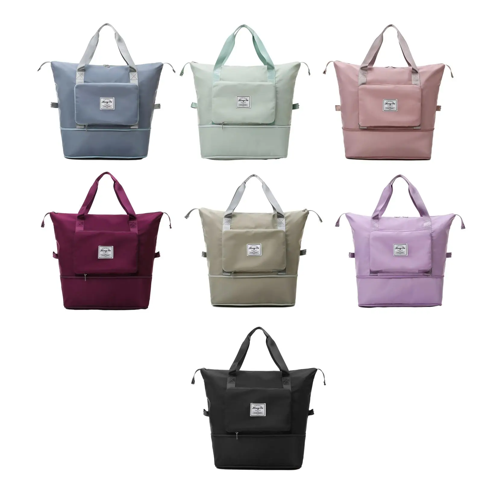 

Large Capacity Travel Duffel Bag Waterproof Multifunctional Lightweight Tote Shoulder Bag for Hiking Gym Business Trips Women
