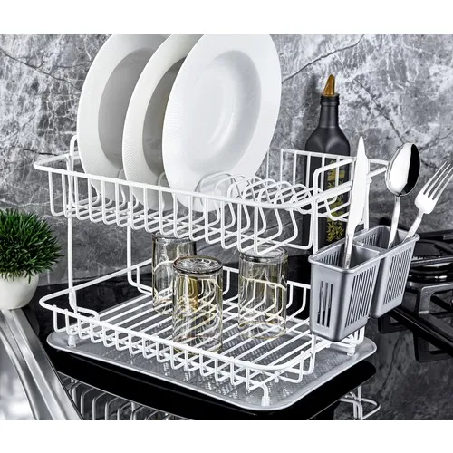 Ocean Home White Two Layer Plate-rack/Dish Rack