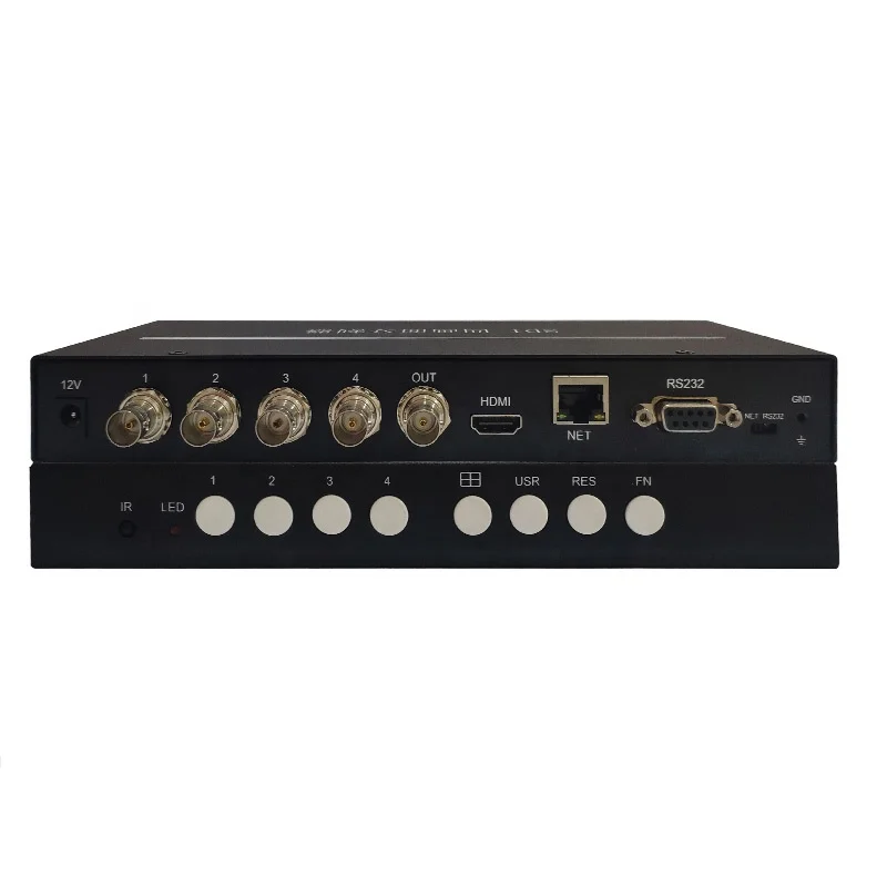 

SDI Quad Screen Split Seamless Video Switch With video Output PIP POP Mode RS232 Control 1080P 4 Channel SDI Multiviewer