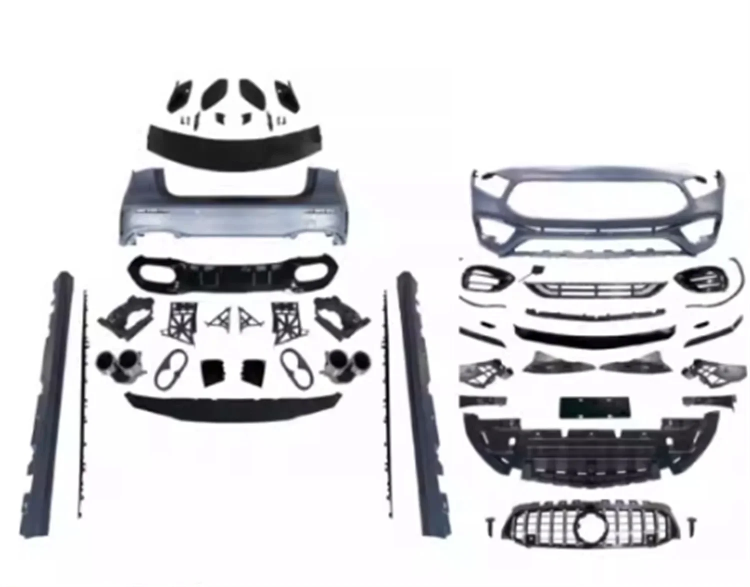 

Front Rear Bumper surround Body kit for Mercedes Benz A-Class W177 upgrade A45 19-23 Tail throat Grille side skirt