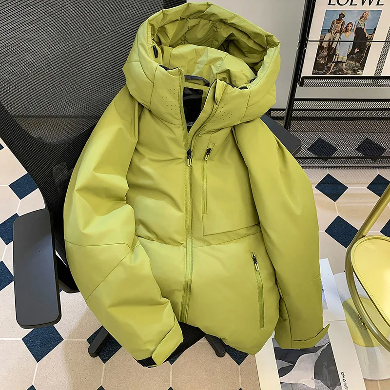 

Холодостойкое пальто, новинка 2025 года, темпераментное теплое женское стеганое хлопковое пальто с капюшоном, зимнее утолщенное пуховое женское хлопковое пальто H773