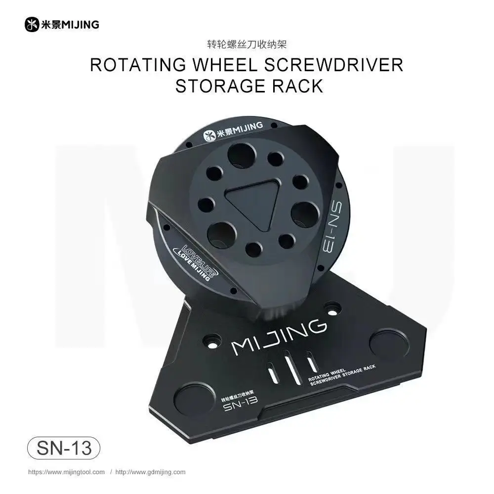 MIJING Rotating Wheel Screwdriver Storage Rack/Mobile screwdriver/Soldering Tips Holder/Mobile Repair tools holder