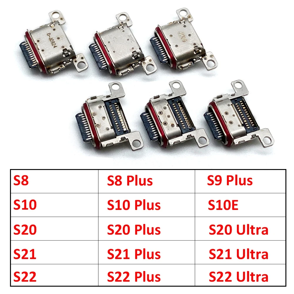 USB 충전 포트 커넥터, 충전 잭 소켓 플러그 도크, 삼성 S22 S21 S20 S10 S10E S8 S9 플러스 울트라 S7 엣지