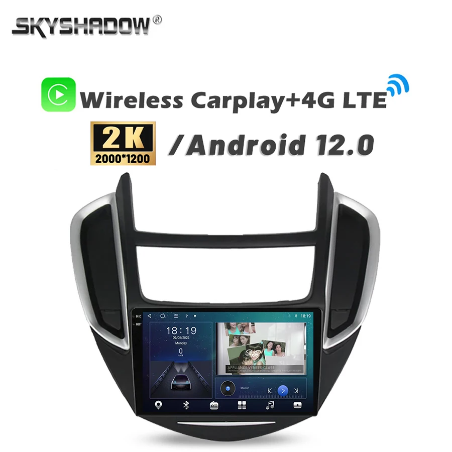 

2000*1200 360 IPS DSP Carplay 8G + 128G Android 14,0 автомобильный DVD-плеер GPS карта WIFI Bluetooth RDS радио для Chevrolet Trax 2014-2016