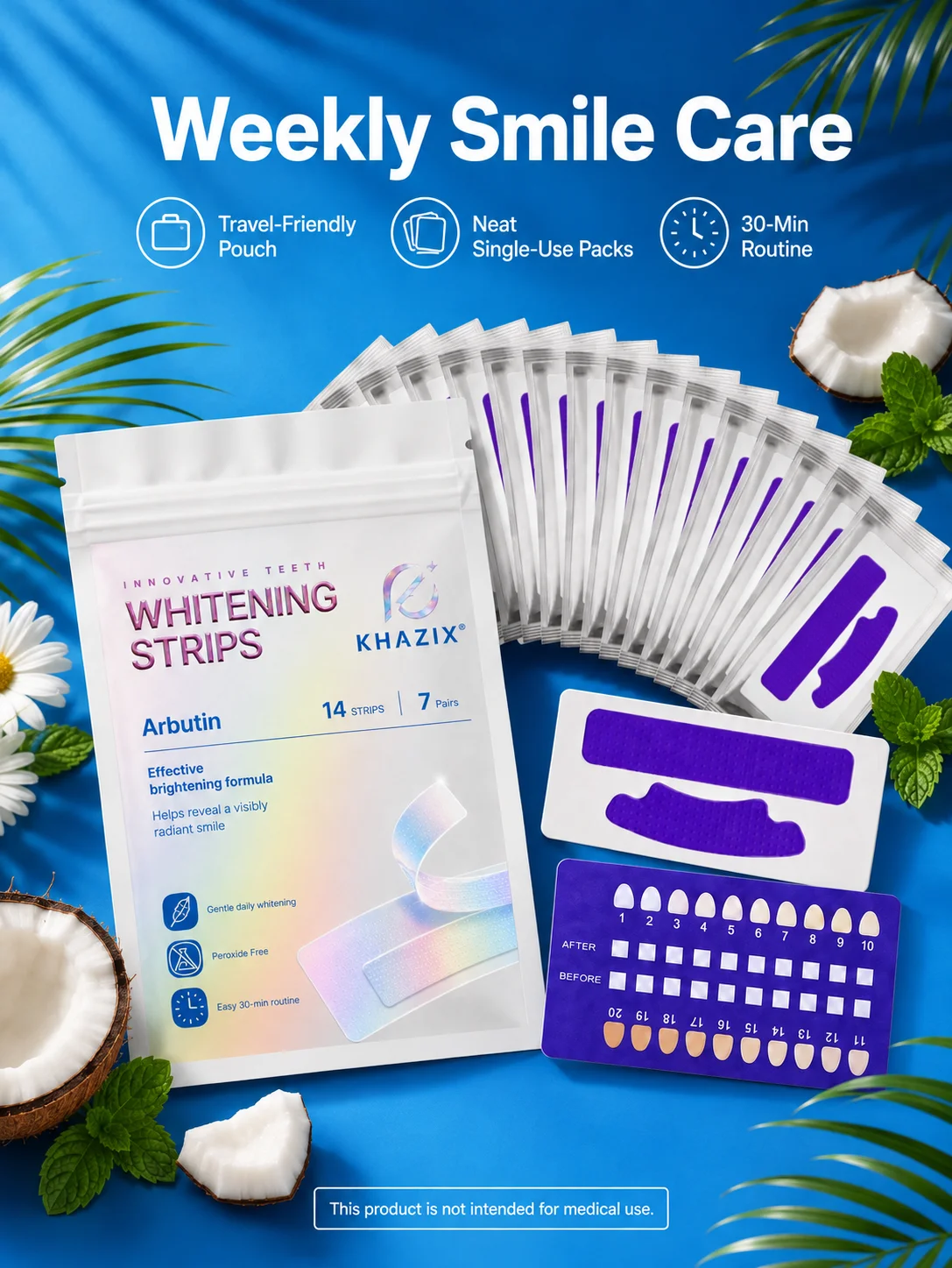7 pairs Dental Care Strips Oral Hygiene Teeth Patch Fresh Breath Mouth Cleaning Strips for Daily Use view 4