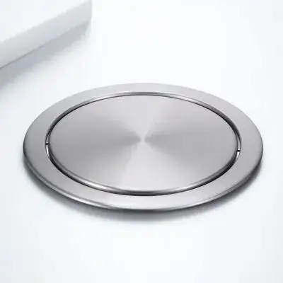 

Modern Trash Lid Recessed Counter Top Cover Stainless Steel Flap Lid for Kitchen Workbenches Recessed Counter Top Cover