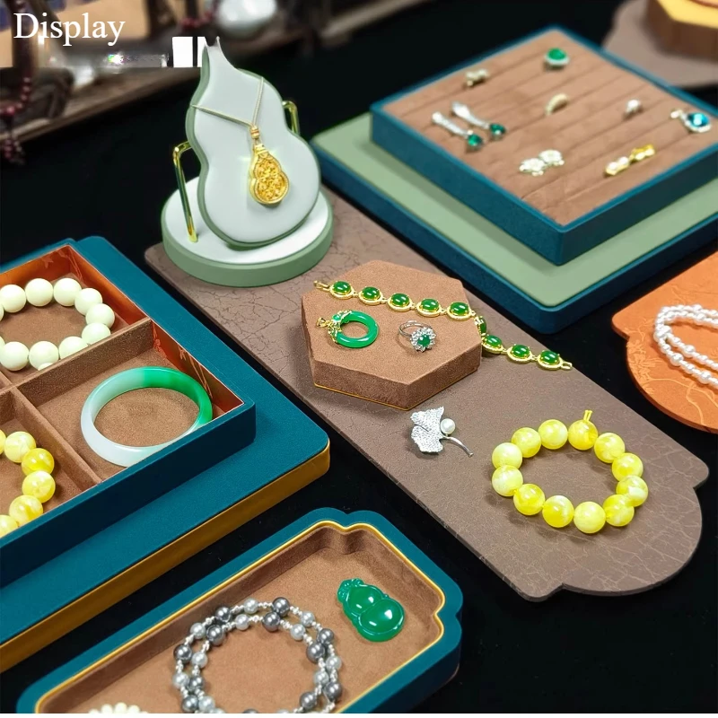 

Chinese Style Jewelry Display Stand, Antique Wooden Showcase Rack for Jadeite Bracelet Nephrite Pendant, Display Holder