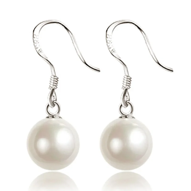 

DIY accessories New hot-selling copper-plated silver-plated Korean deep-sea Nanyang pearl earrings, ear hook earrings, women's e