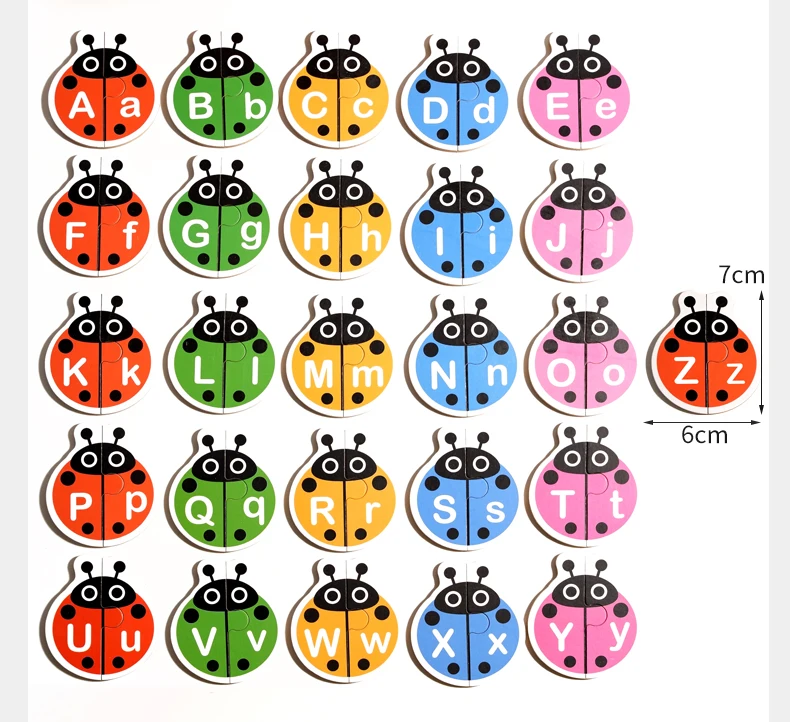 Alphabet-Lernpuzzle-Spielzeug, passendes Buchstabenspiel, Montessori-Lernspielzeug aus Holz für Kleinkinder, Aktivitäten im Vorschulalter – Detail 3