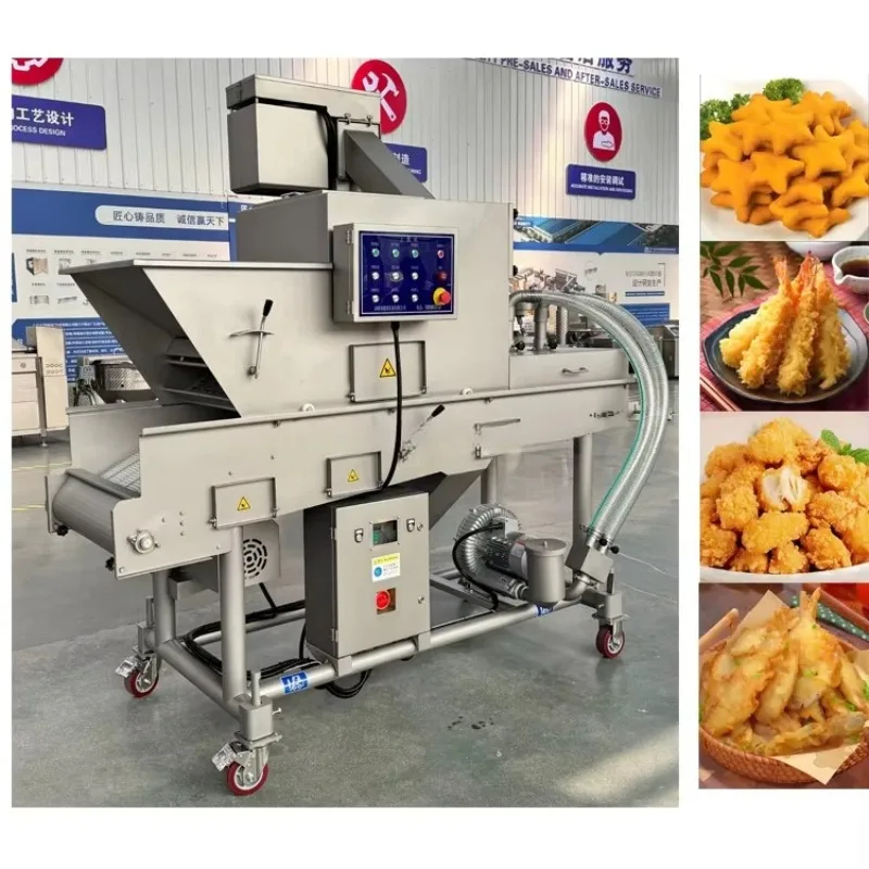 High Quality Best Selling Customizable Tunnel Type Breading Machine Fast Food Chicken Nuggets Burger Patty Pump Core Included