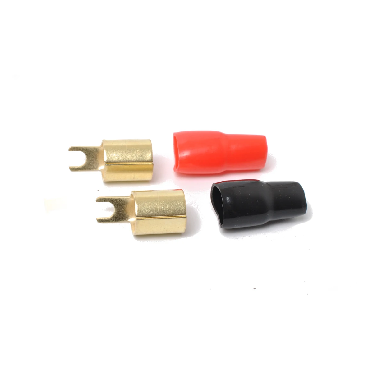 

Crimp Terminals 0ga Spade Connector Gauge Speaker Wire Copper Electrical Contact Safer Bare Wires Quality