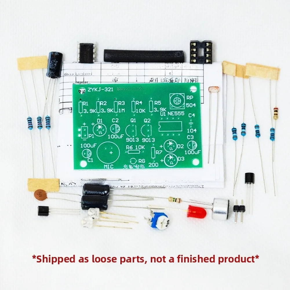 For Hobby Prototyping As The Picture NE555 Monostable Kit Acoustic Component DIY Electronics Soldering Practice Module