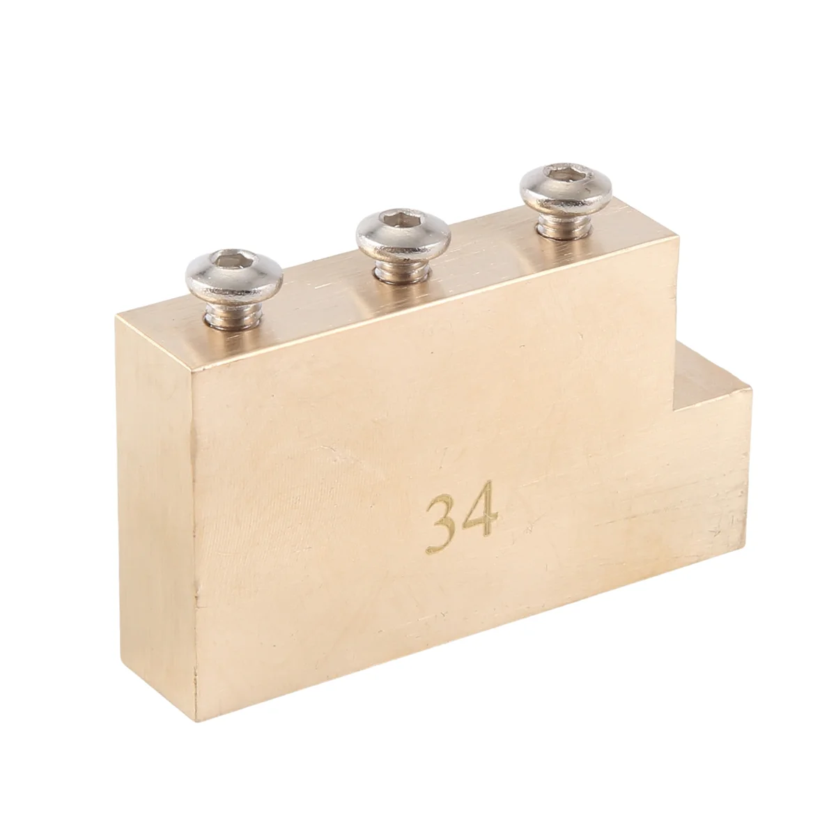 ONGE Solid L Shape Tremolo Brass Block for Locking Tremolo Bridge Electric Guitar 34mm