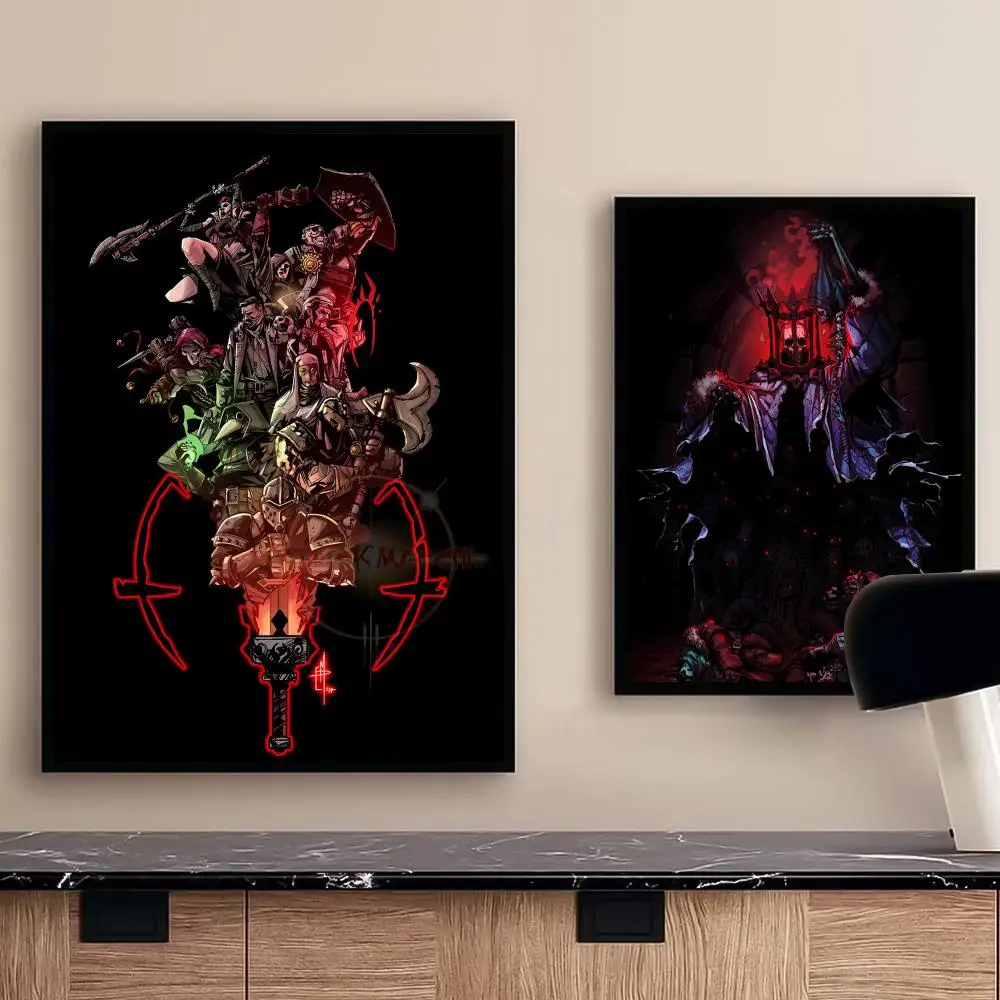 ملصق D-Darkest Dungeon للمكتب وغرفة النوم والقهوة وديكور المنزل وملصقات جمالية متينة مقاومة للماء جدار الفن HD