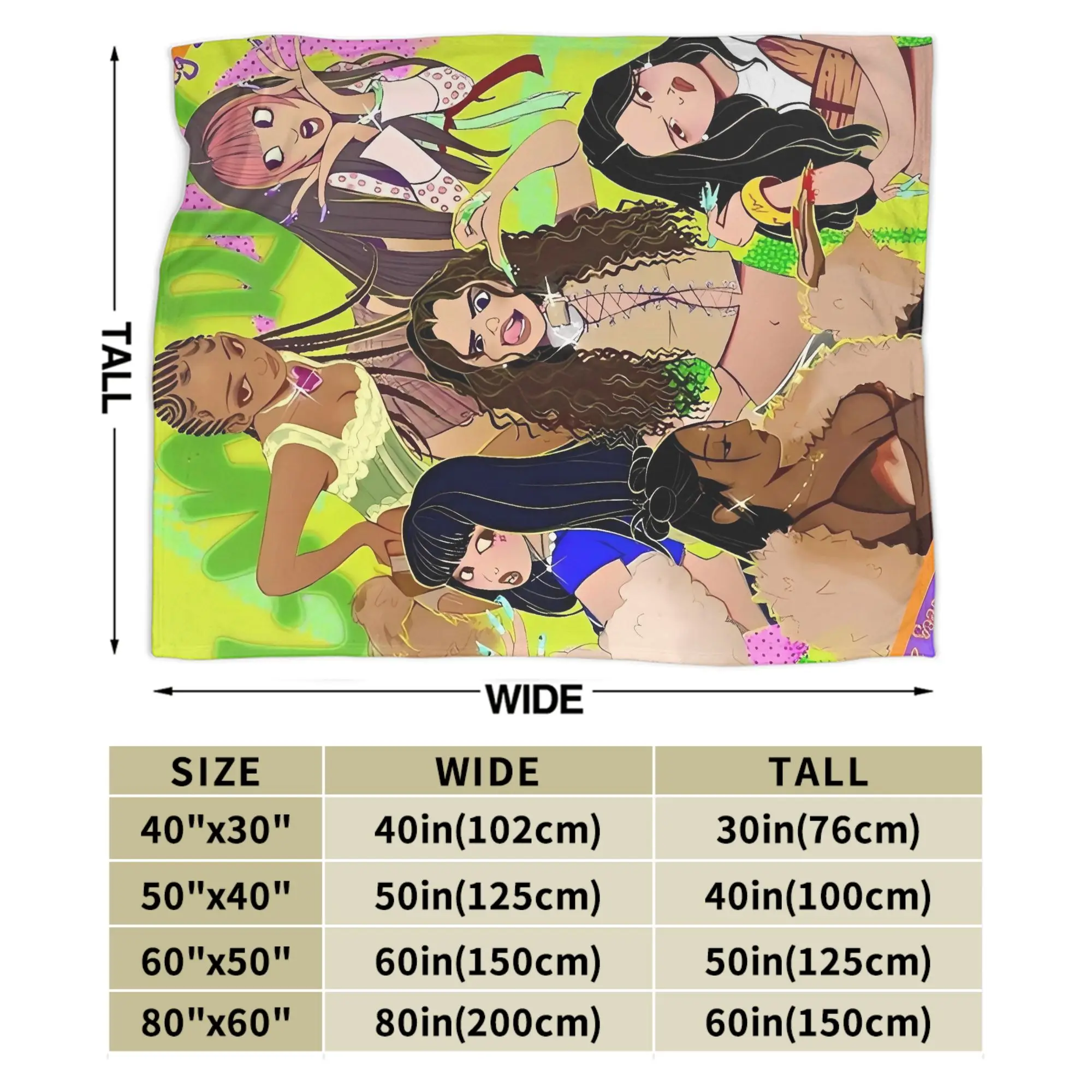 Katseye Gnarly Gabriela (2) بطانية نزهة الفانيلا رمي بطانية لغرفة النوم تصميم ناعم جودة المفرش هدية