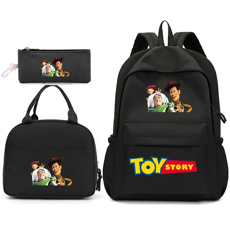 

3pcs Disney Toy Story Woody Backpack with Lunch Bag for Women Student Teenagers School Bags Comfortable Travel Sets