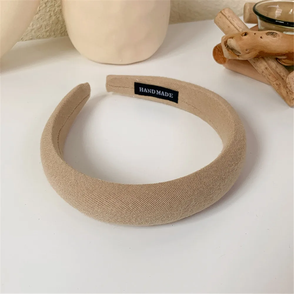 Coffee Colors Women Headband Solid Velvet Bezel Girls Vintage Hair Bands Soft Hairband Headwear Rubbers Elastic Hair Accessories