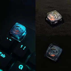 Novelty Artisan keycaps lucky koi light-transmitting custom handmade Resin Keyboard KeyCap for Mechanical Keyboard Accessories