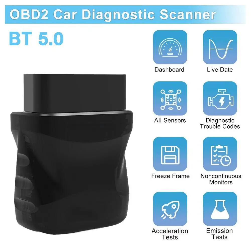 Elm327 v1.5 obd2 ferramenta de diagnóstico do carro, scanner bluetooth 4.0 obd2, leitor de código de erro de luz do motor obdii sem fio para ios, um i0e5