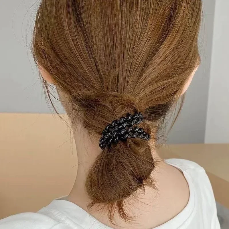 2-20pcs 전화선 헤어 넥타이 여자 여자 Miticolor 탄성 헤어 밴드 나선형 코일 포니 테일 밴드 헤어 액세서리 도매