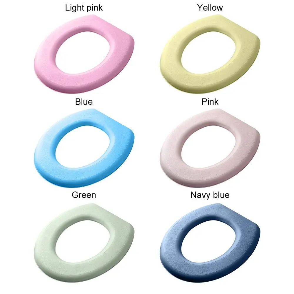 Washable Silicone Toilet Seat Cushion All Seasons Waterproof Toilet Washer Toilet Seat Pad Seat Cushion Bathroom Accessories