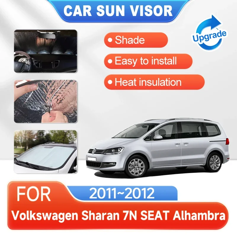 

Car Full Coverage Sunshade For Volkswagen VW Sharan 7N SEAT Alhambra 2011~2022 Sun Protection Windshield Side Window Accessories