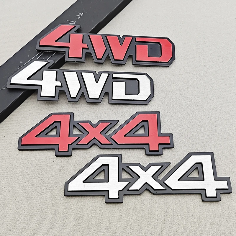 

3D металлический автомобильный логотип с хромированным логотипом 4WD 4X4, эмблема, задние наклейки для Toyota Impreza Subaru Honda Jeep SUV, аксессуары для бездорожья