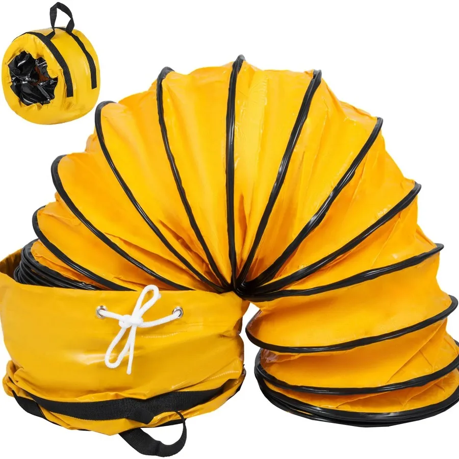 Mangueira de duto de PVC ible de 25 pés para soprador utilitário de 12 polegadas com bolsa