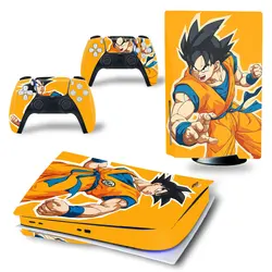 Dragon Ball Anime Goku PS5 Disc Edition Skin Sticker Decal For PlayStation 5 Console and 2 Controllers PS5 Skin Sticker Vinyl