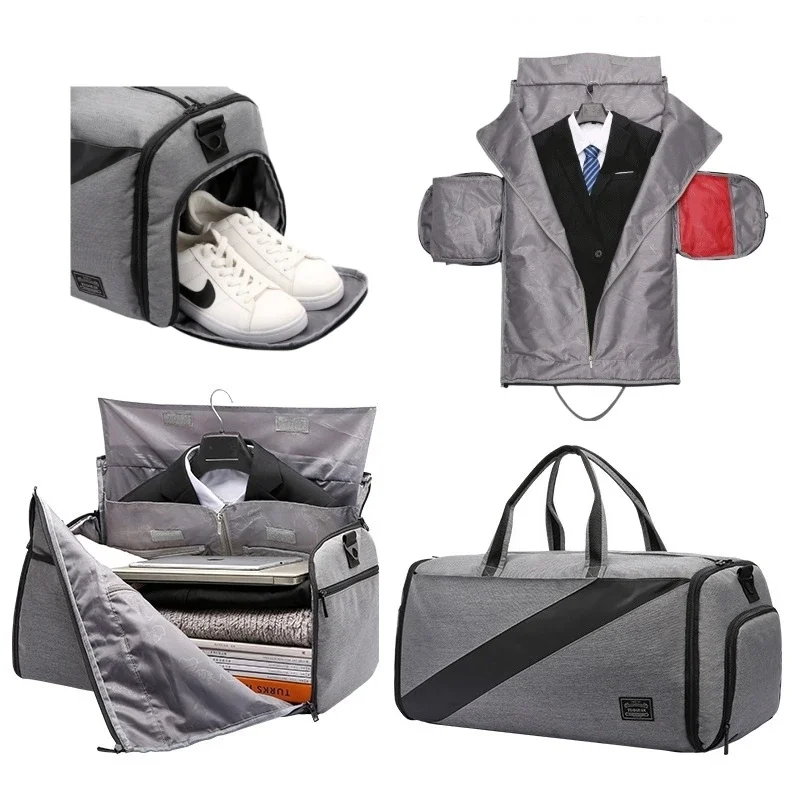 

Dry and Wet Separation Travel Bag with Independent Shoe Compartment High-capacity Suit Case Suit Bag Portable Travel Organizer