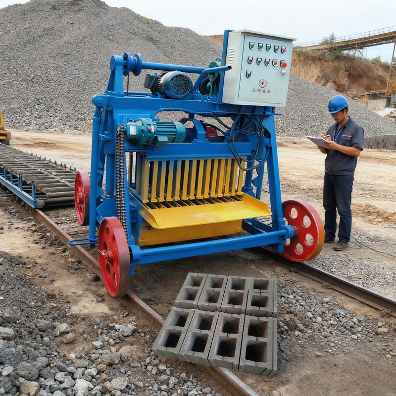 Mobile Cement Hollow Concrete Brick Making Machine Semi Automatic Hydraulic Small Clay Brick Making Machine