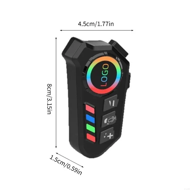 Graphenes Loa nghe xe máy 5.4 IPX8 không thấm nước 2H LED Sạc nhanh Đèn LED cho người đi xe đạp F19E