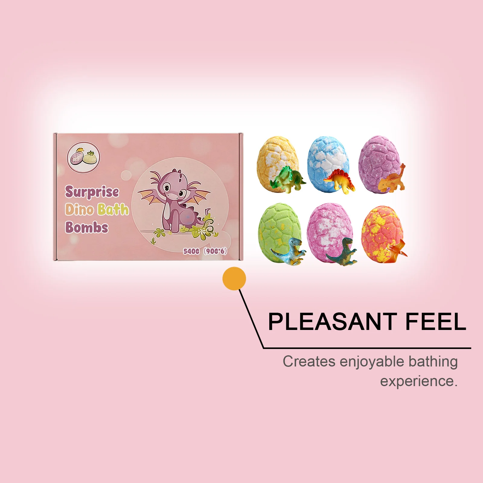 Dinosaur Egg Bath Bombs for Kids Colorful Rich Bubble Relax Shower Spa Relieve Stress Gift Moisturizing Bath Salt Balls with Toy view 4