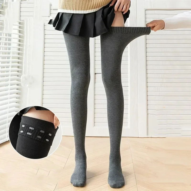 80cm Extended Over Knee High Socks Silicone Anti Slip High Tube Cotton Socks High Elasticity Loose Oversized Women's Stockings