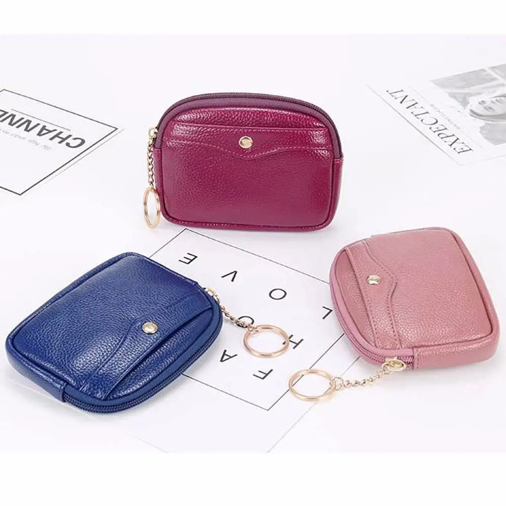 

Soft Short With Zipper High Quality Purse Bank Card Clutch Bag Money Pouch Leather Wallet Cash Holder