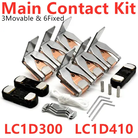LA5F400803 Main Contact Kit For LC1D300 LC1D410 Contactor Replacement Kit Moving And Fixed Contacts Contactor Spare Parts