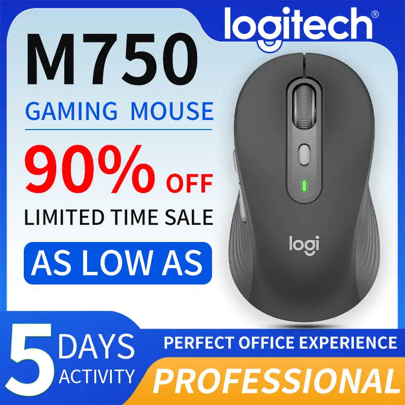 

Logitech M750 Professional Office Mouse is compact, quiet, convenient to carry, comfortable to touch, and specifically designed2