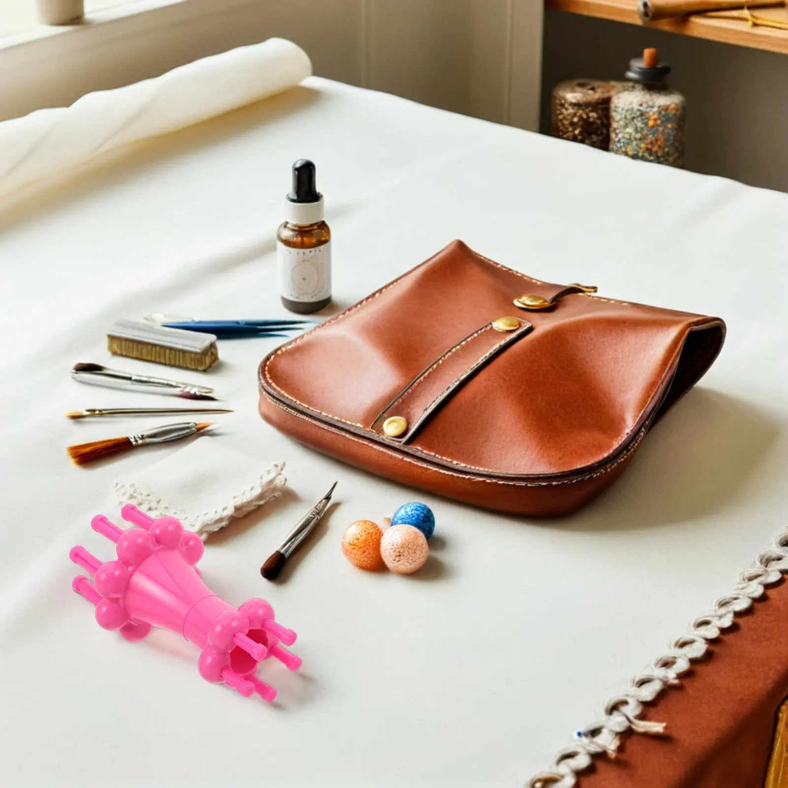 

1Set Yarn Cord Maker Kit Multi-Use Spool Knitter for DIY Braids Straps Jewelry Making Smooth Gliding Handheld Tool Beginner