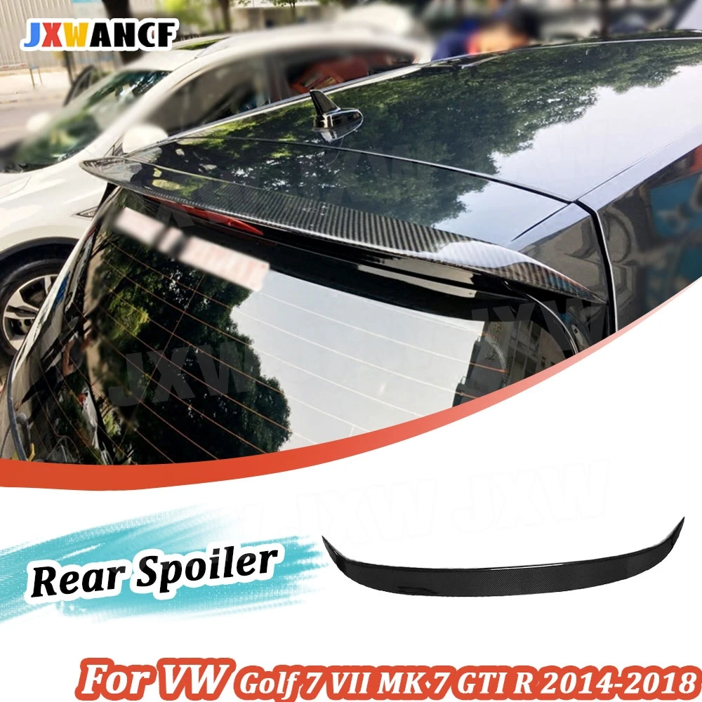 

JXWANCF MK7 Carbon Fiber Rear Roof Trunk Wing Spoiler for Volkswagen VW Golf 7 VII MK 7 GTI R 2014-2018 O Style Standard